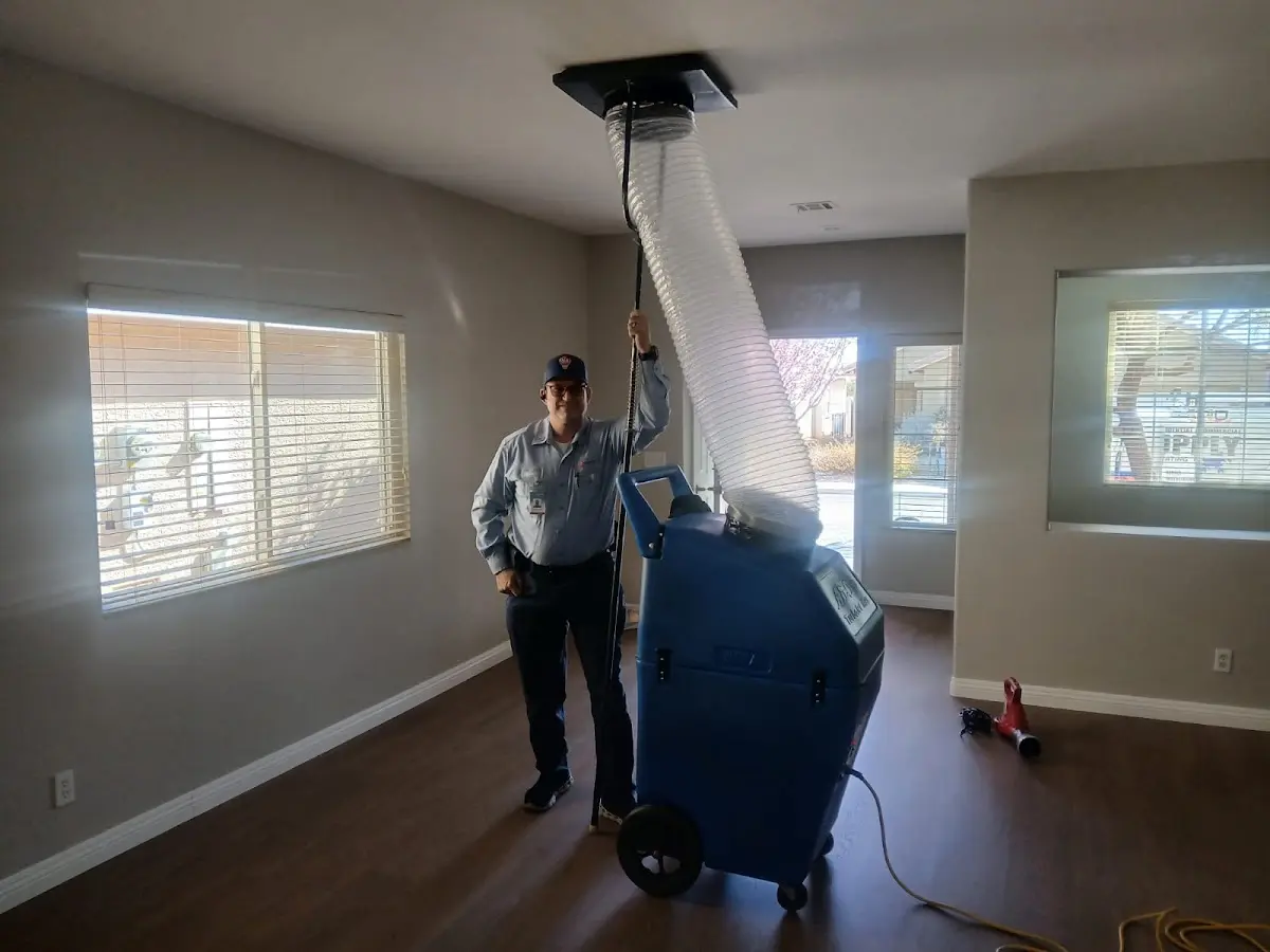 Professional Dryer Vent Cleaning work inside a Modesto home